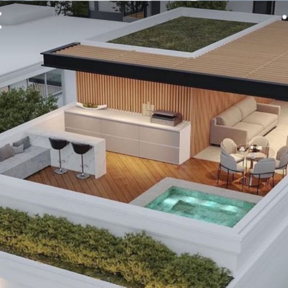 Rooftop Mewah dengan Kolam Renang dan Mini Bar Rooftop Mewah dengan Kolam Renang dan Mini Bar