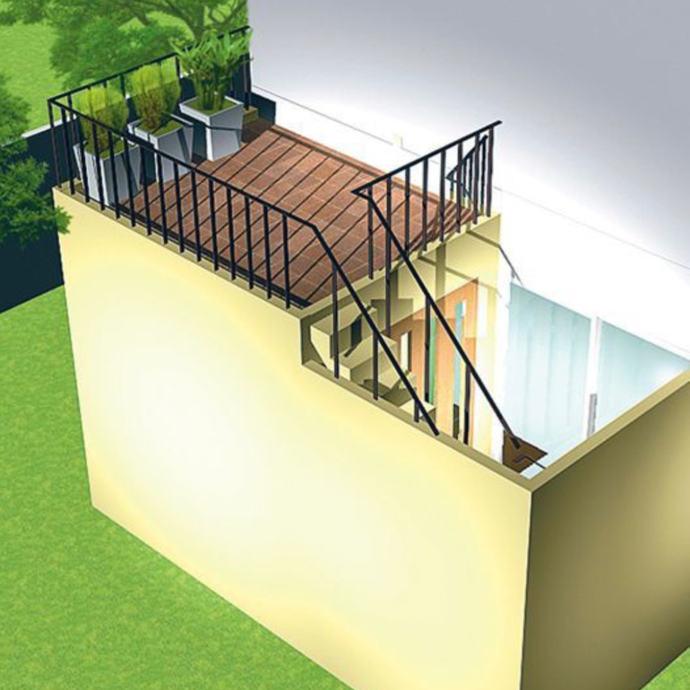 Rooftop Kecil di Area Belakang Rumah Rooftop Kecil di Area Belakang Rumah