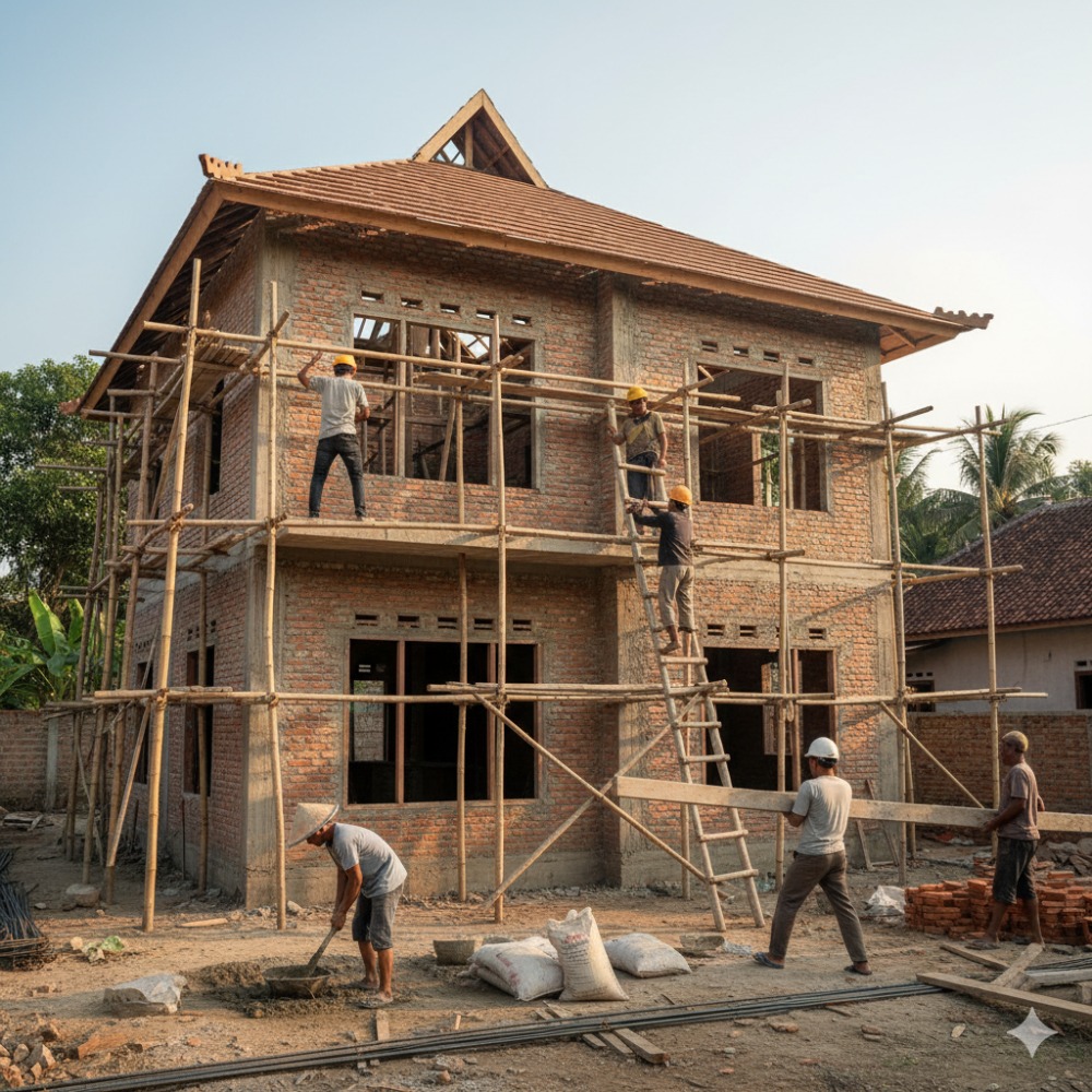 rumah 2 laintai sedang dibangun rumah 2 laintai sedang dibangun