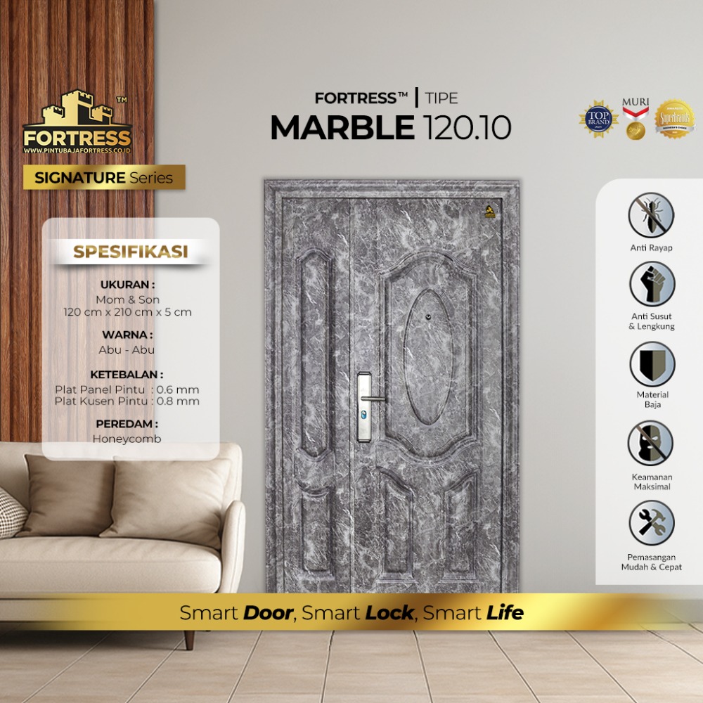 Pintu Baja Fortress Tipe MARBLE 120.10 GREY Pintu Baja Fortress Tipe MARBLE 120.10 GREY