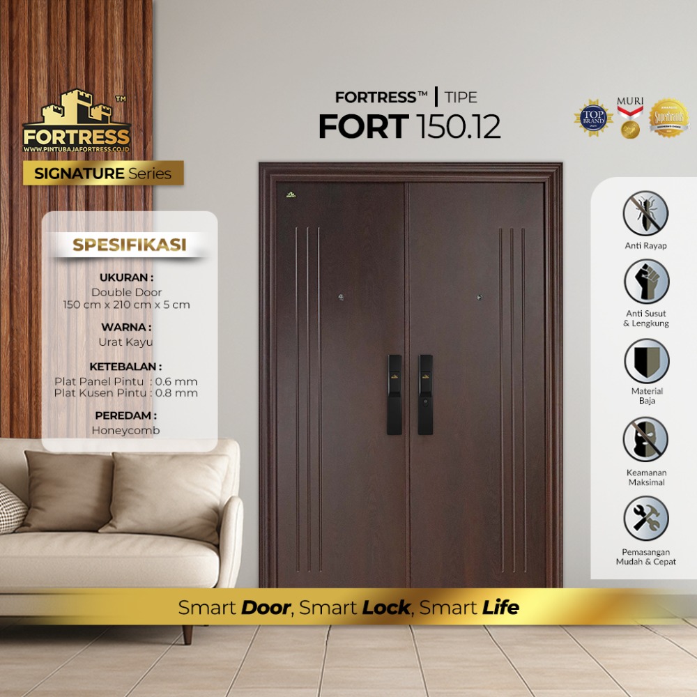 pintu baja fortress 2 daun tipe fort 150.12 pintu baja fortress 2 daun tipe fort 150.12