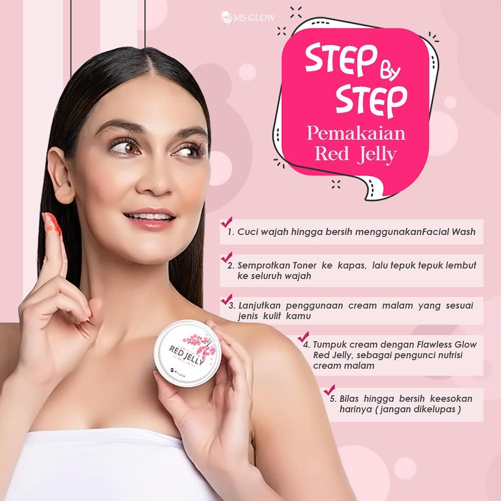 Cara Pemakaian Red Jelly MS Glow Yang Baik dan Benar Cara Pemakaian Red Jelly MS Glow Yang Baik dan Benar