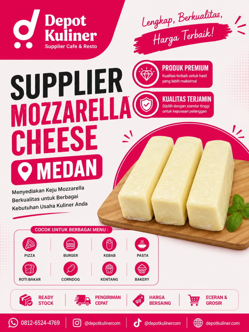 Supplier Mozzarella Cheese Medan Supplier Mozzarella Cheese Medan