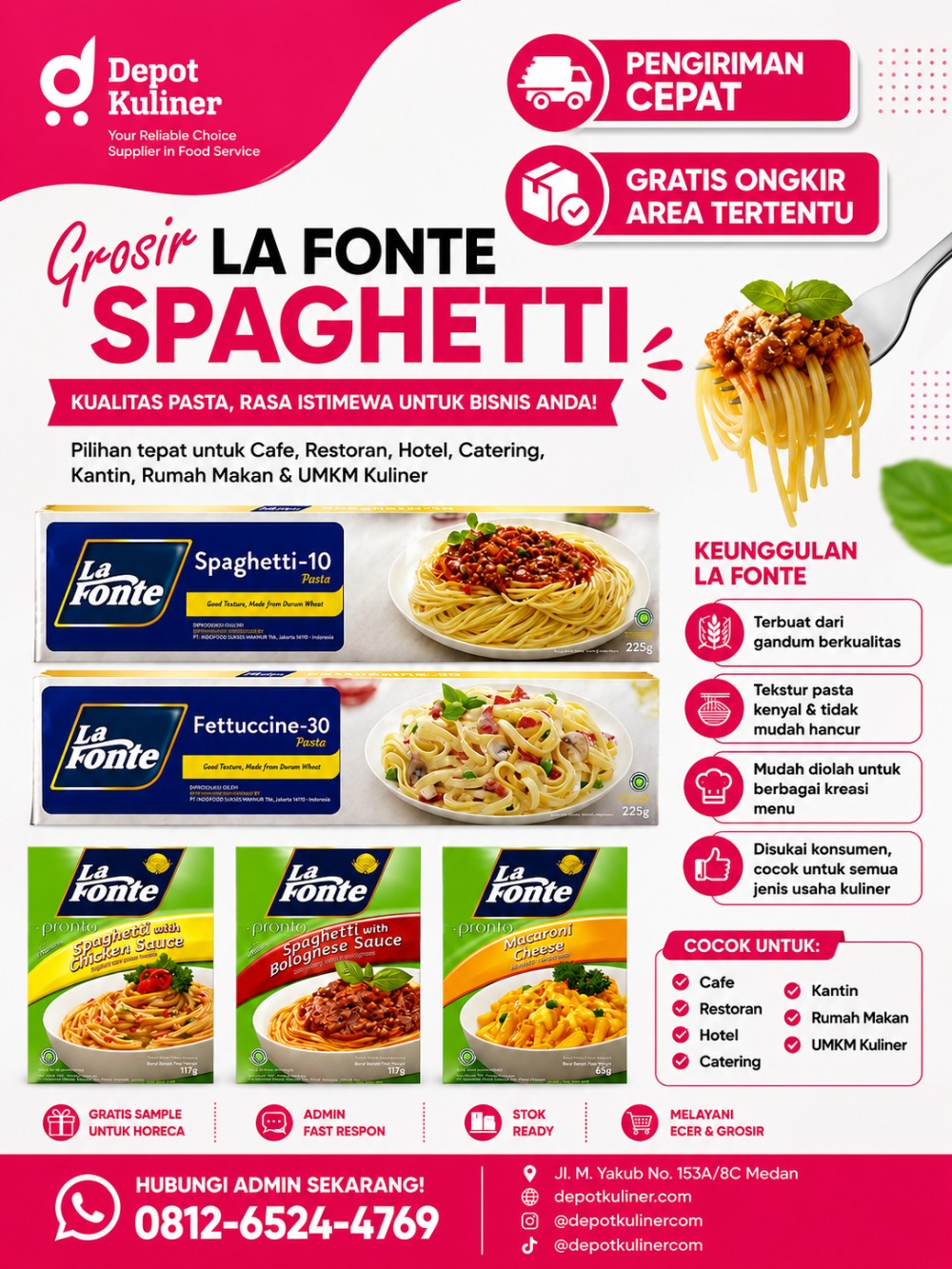 Grosir La Fonte Spaghetti Medan Grosir La Fonte Spaghetti Medan
