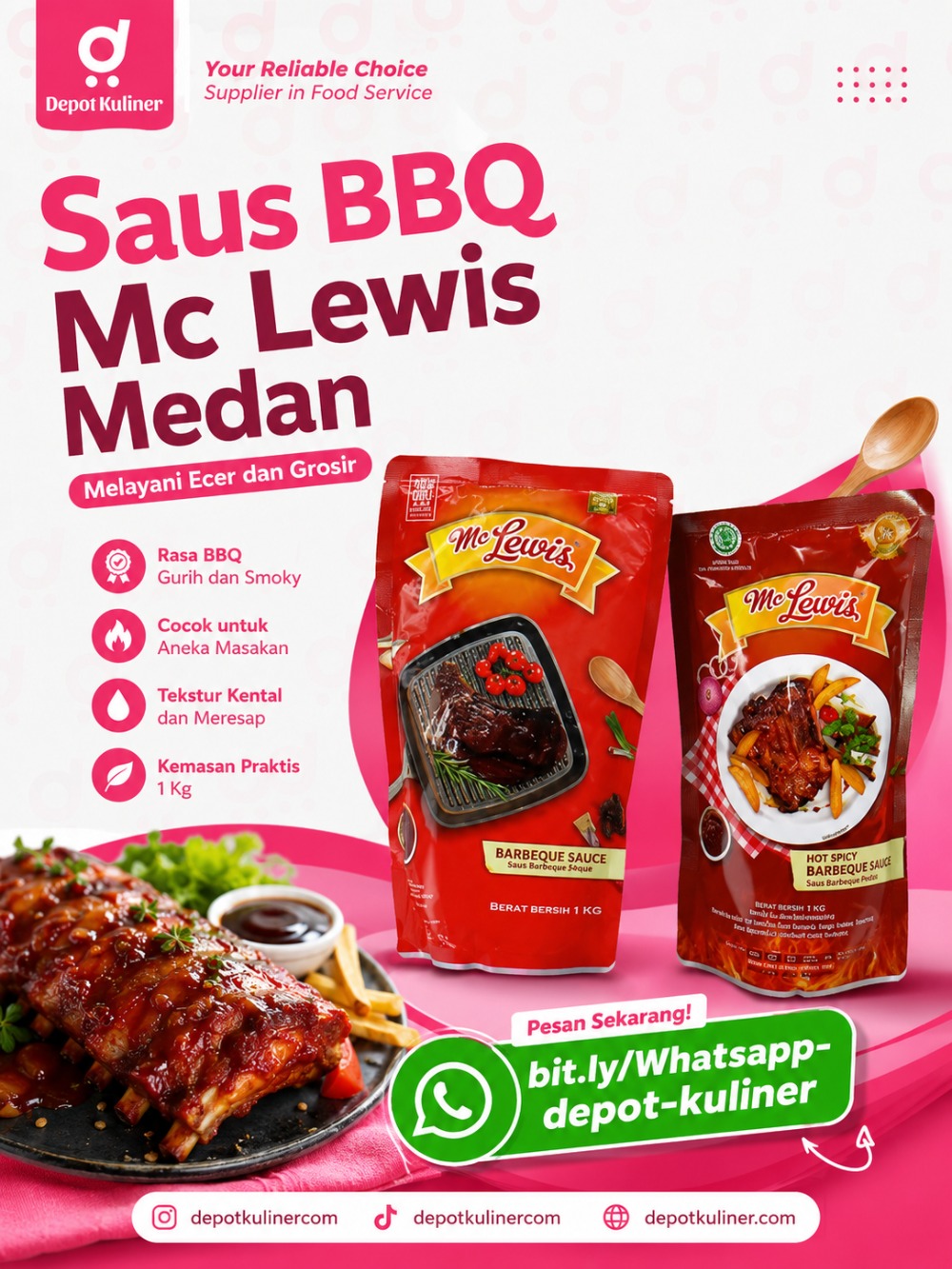 Saus BBQ Mc Lewis Medan Saus BBQ Mc Lewis Medan