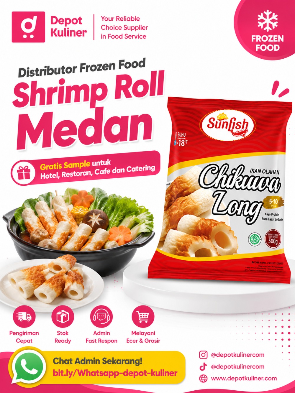 Distributor Frozen Food Shrimp Roll Medan Distributor Frozen Food Shrimp Roll Medan