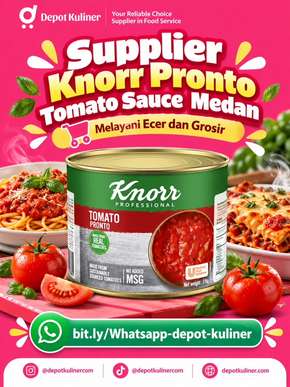 Supplier Knorr Pronto Tomato Sauce Medan Supplier Knorr Pronto Tomato Sauce Medan