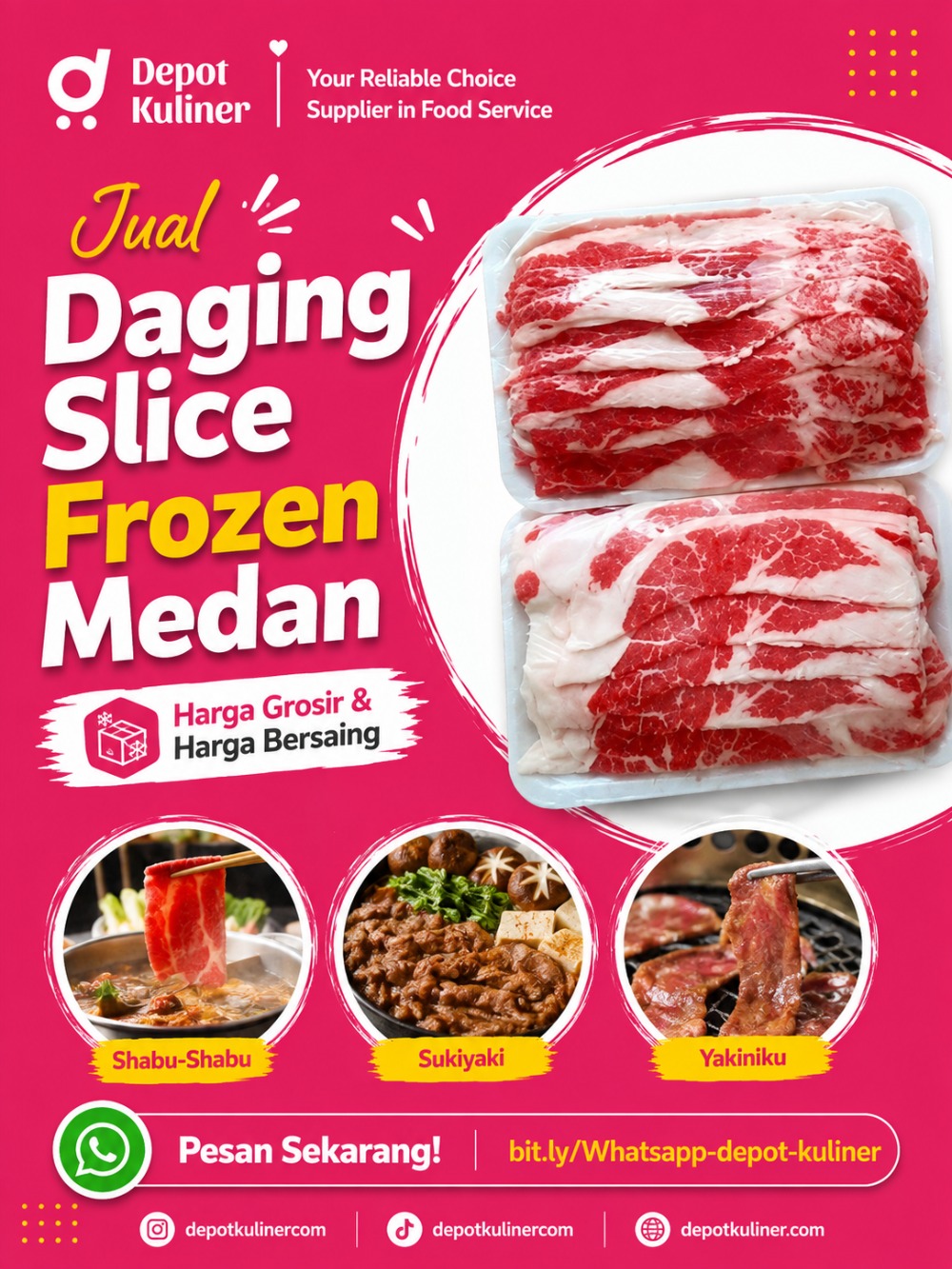 Jual Daging Slice Frozen Medan Jual Daging Slice Frozen Medan