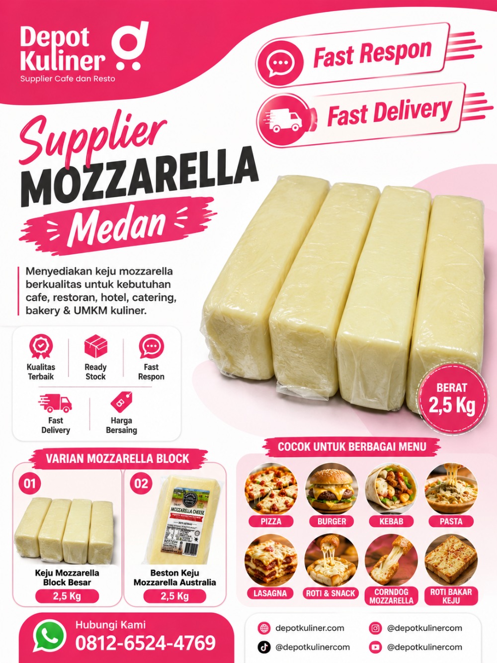 Supplier Mozzarella Medan - WA: 0812-6524-4769 Supplier Mozzarella Medan - WA: 0812-6524-4769