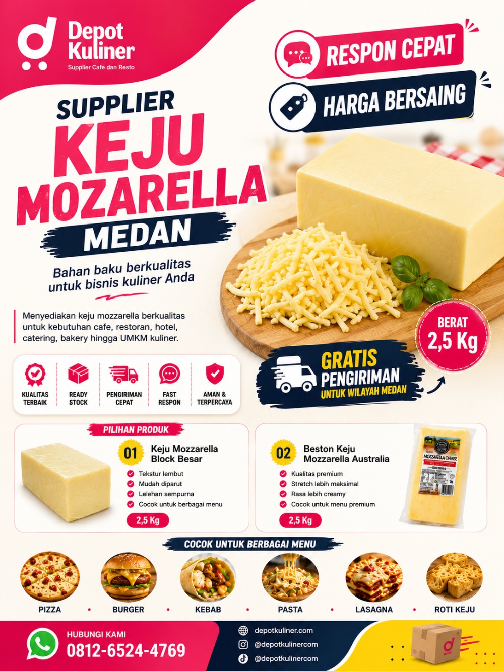 WA: 0812-6524-4769 Supplier Keju Mozarella Medan WA: 0812-6524-4769 Supplier Keju Mozarella Medan