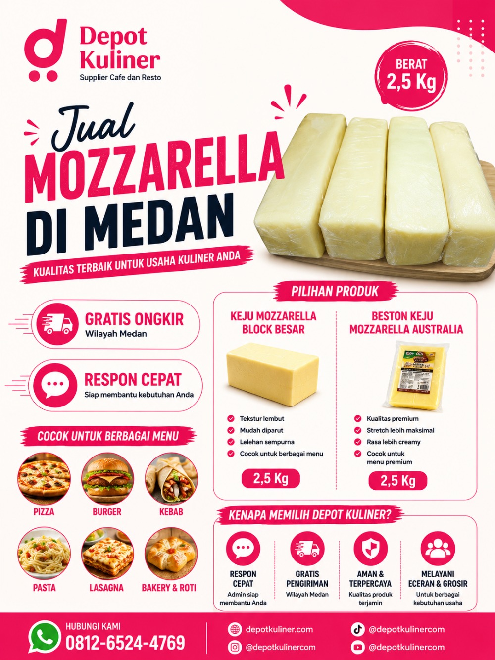 Jual Mozarella Terdekat Di Medan - HARGA DISTRIBUTOR,WA: 0812-6524-4769 Jual Mozarella Terdekat Di Medan - HARGA DISTRIBUTOR,WA: 0812-6524-4769