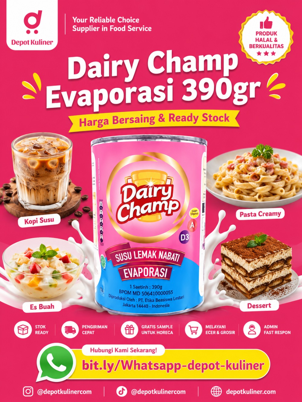 Dairy Champ Evaporasi 390gr Dairy Champ Evaporasi 390gr