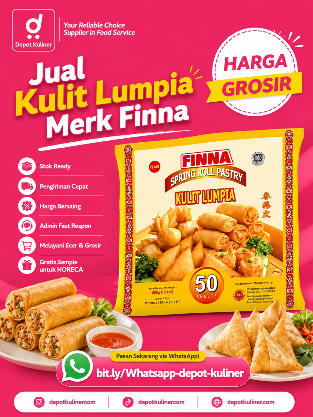 Jual Kulit Lumpia Merk Finna Jual Kulit Lumpia Merk Finna