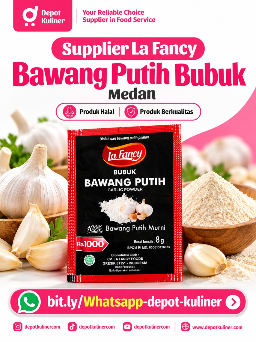 Supplier La Fancy Bawang Putih Bubuk Medan Supplier La Fancy Bawang Putih Bubuk Medan