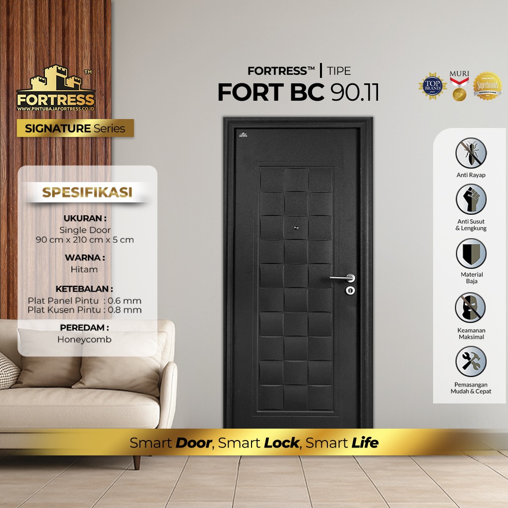 Pintu Baja Fortress Fort Black Carbon 90.11 Pintu Baja Fortress Fort Black Carbon 90.11