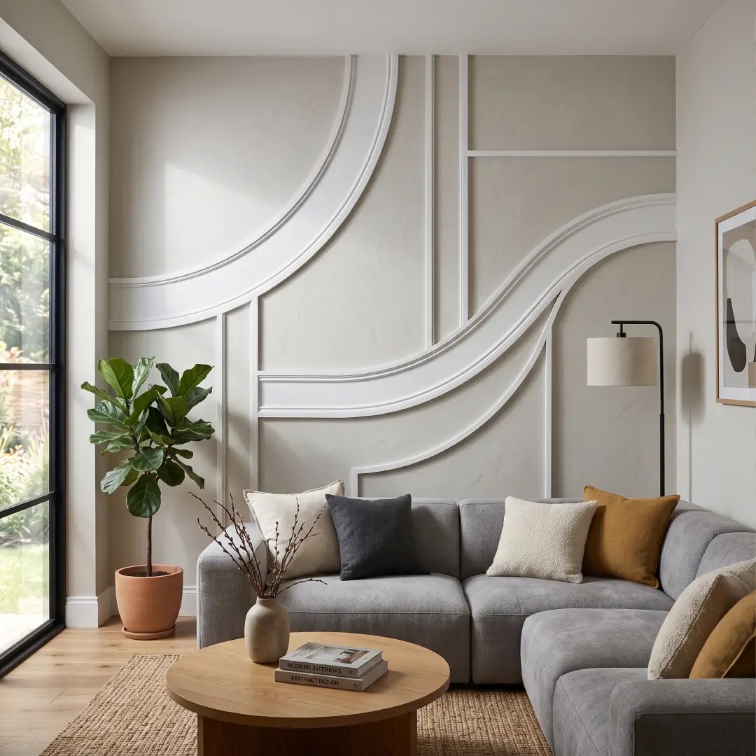 Wall Moulding Garis Lurus dan Lengkungan Besar Wall Moulding Garis Lurus dan Lengkungan Besar