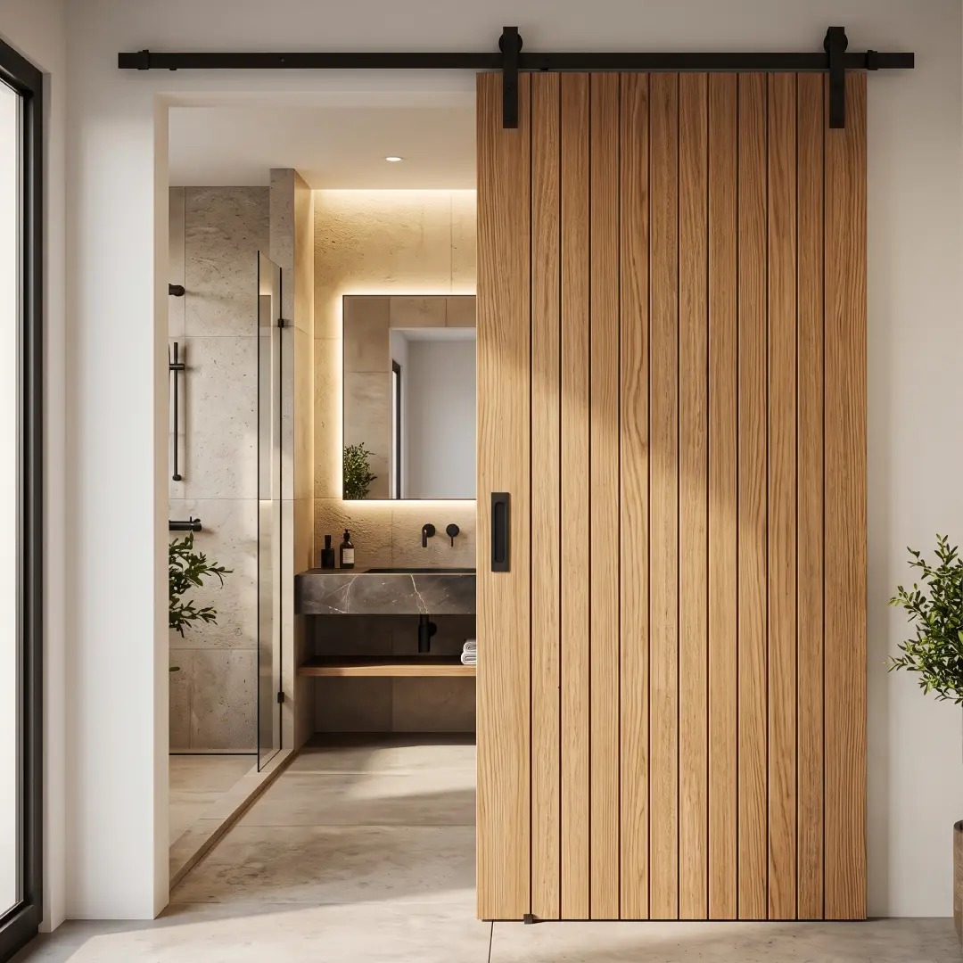 Pintu Geser Motif Kayu Vertikal Pintu Geser Motif Kayu Vertikal