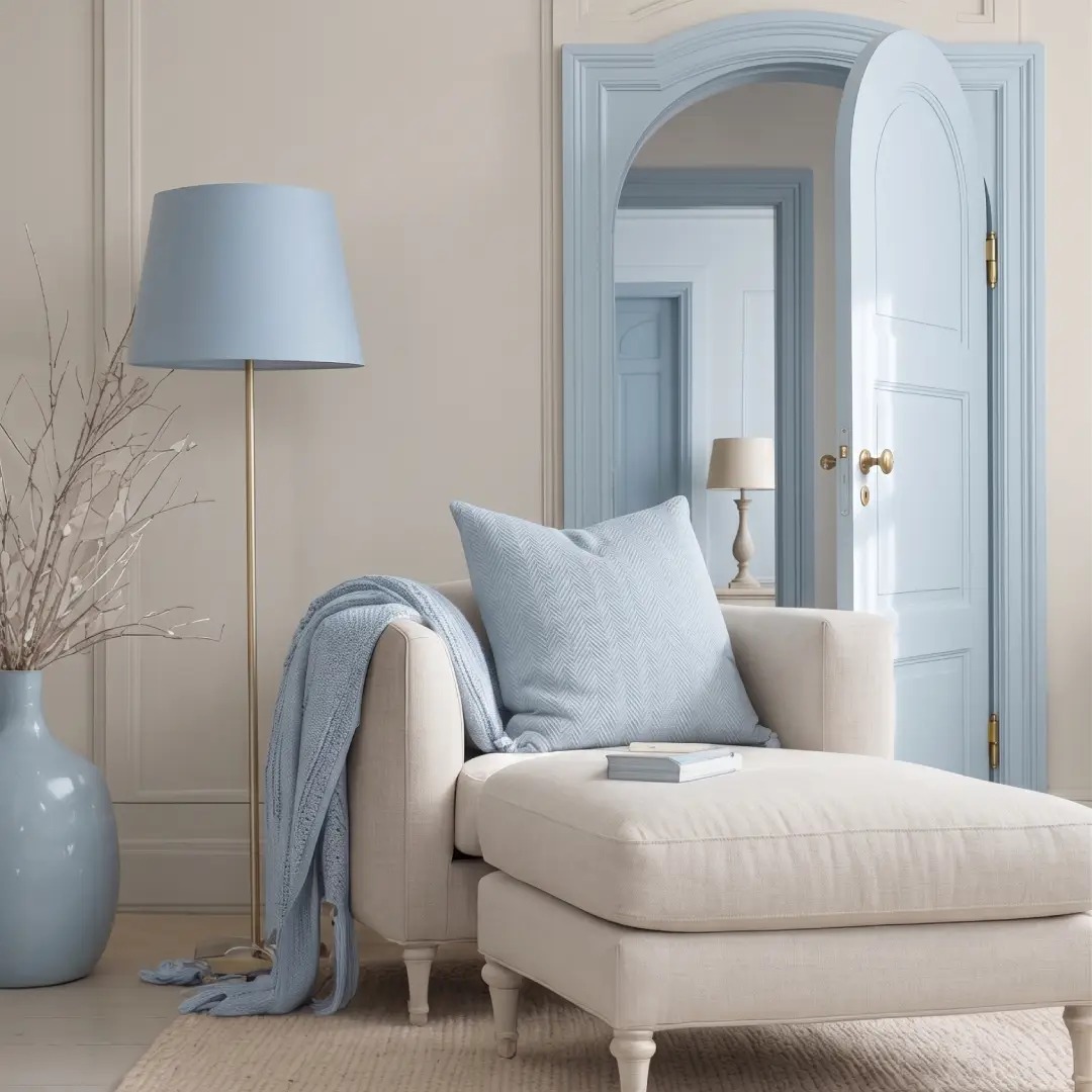 Warna Cream dan Biru Pastel yang Lembut Warna Cream dan Biru Pastel yang Lembut