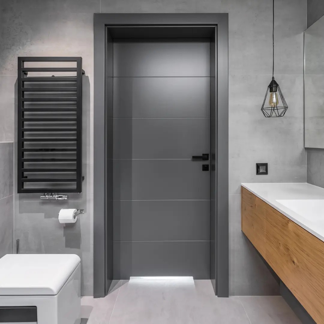 Pintu Kamar Mandi Modern Warna Abu-abu Doff Pintu Kamar Mandi Modern Warna Abu-abu Doff