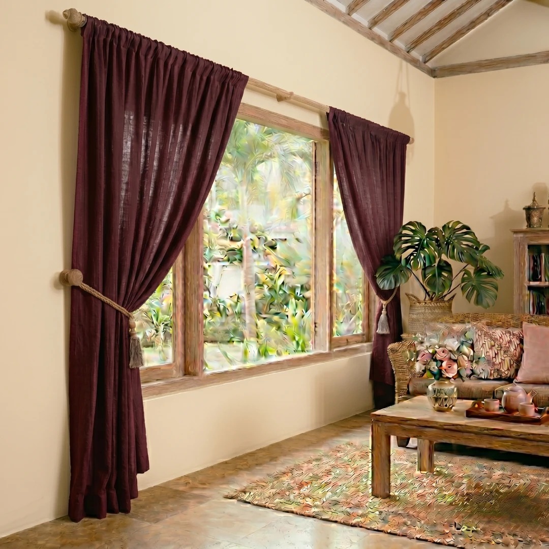 cat warna cream dengan gorden warna maroon cat warna cream dengan gorden warna maroon