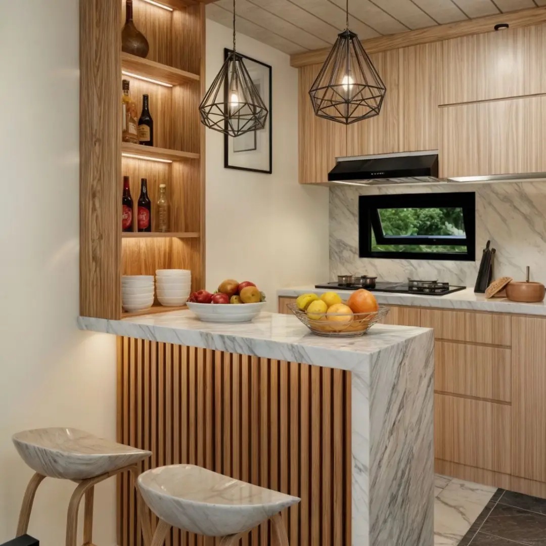 Dapur dengan Mini Bar Dapur dengan Mini Bar