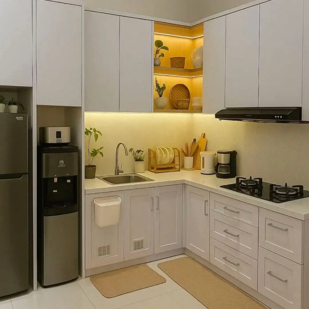 Dapur Letter L untuk Area Masak Lebih Luas Dapur Letter L untuk Area Masak Lebih Luas