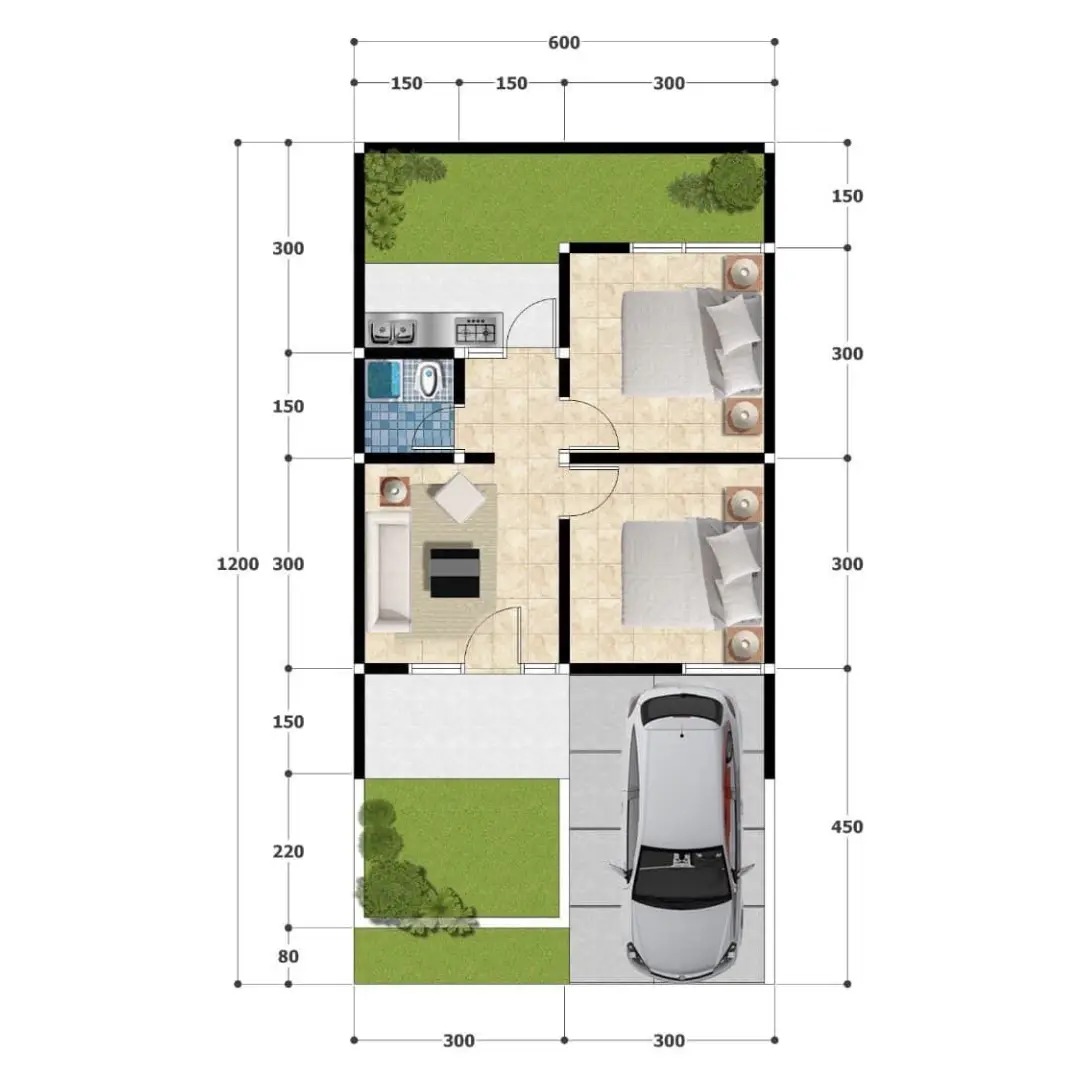 Denah bangun rumah 100 juta 4 Denah bangun rumah 100 juta 4