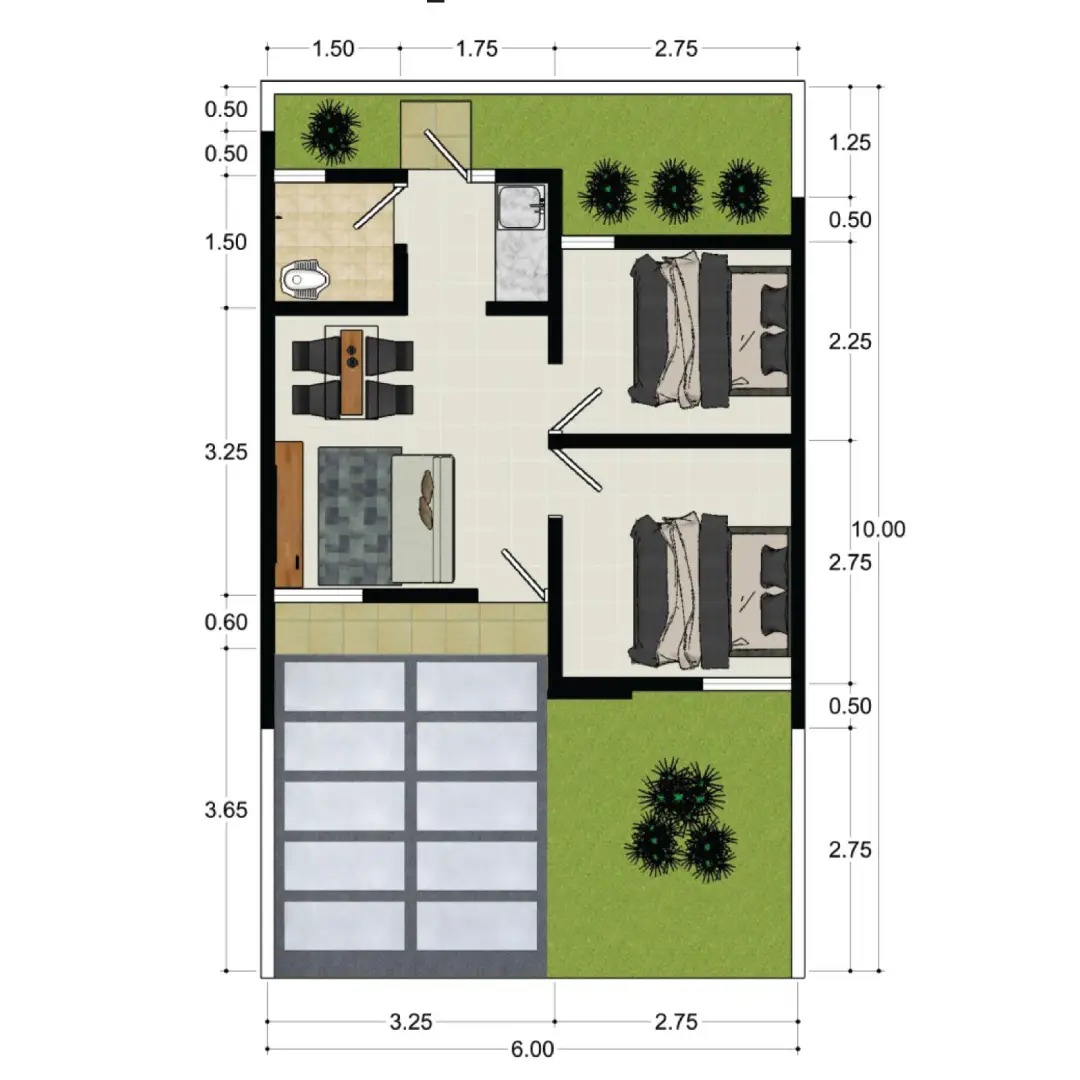 Denah bangun rumah 100 juta 1 Denah bangun rumah 100 juta 1