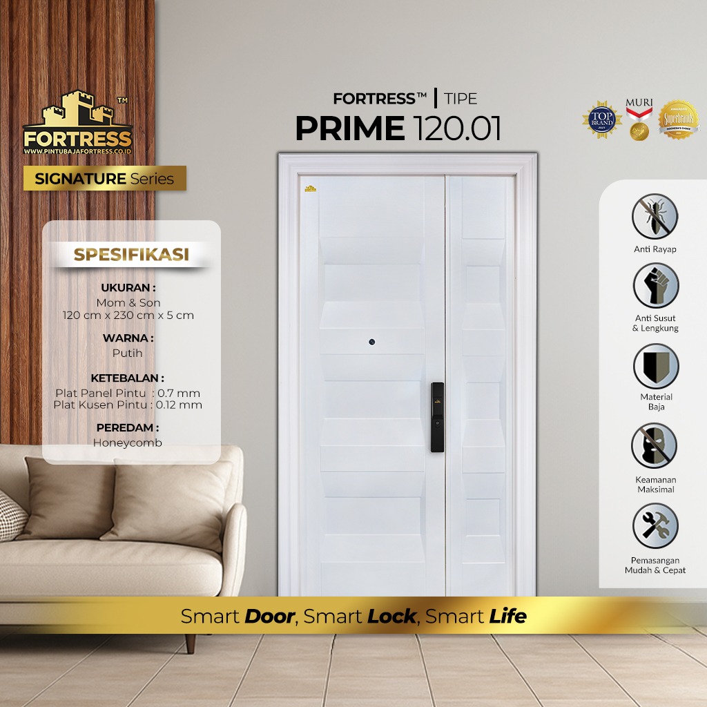 Pintu Baja Fortress Tipe PRIME 120.01 WHITE Pintu Baja Fortress Tipe PRIME 120.01 WHITE