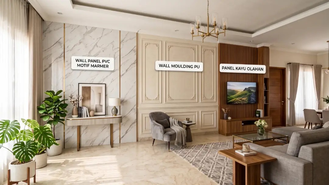 Alternatif Pengganti Wall Moulding Gypsum Ruang Tamu yang Lebih Awet Alternatif Pengganti Wall Moulding Gypsum Ruang Tamu yang Lebih Awet