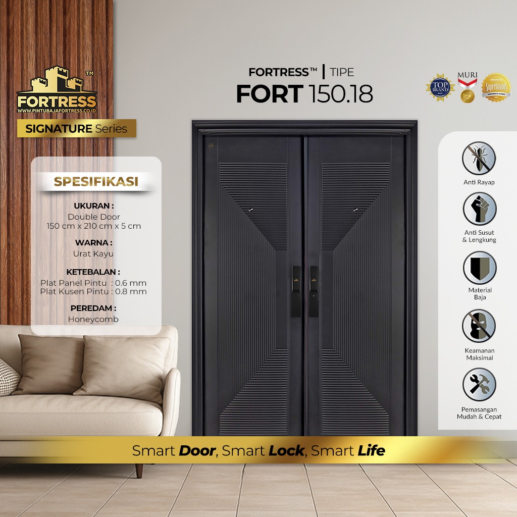 pintu baja fortress 2 daun tipe fort 150.18 pintu baja fortress 2 daun tipe fort 150.18