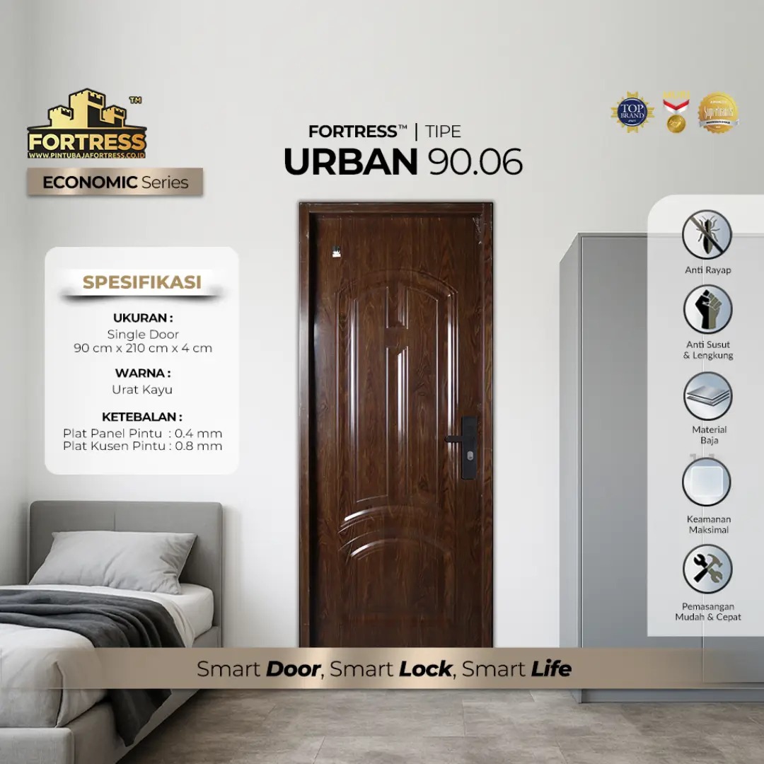 pintu baja fortress tipe urban 90.06 urat kayu pintu baja fortress tipe urban 90.06 urat kayu