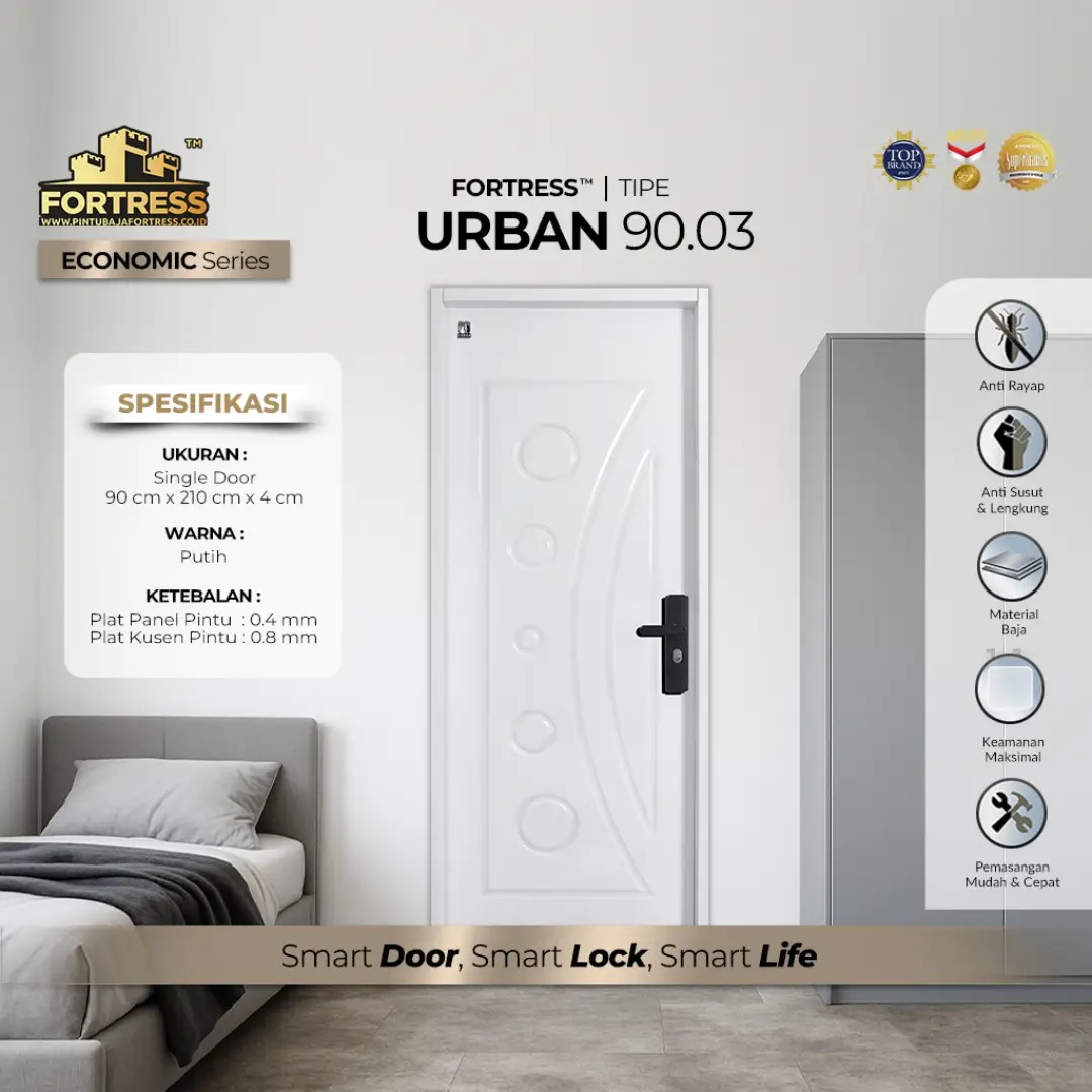 pintu baja fortress tipe urban 90.03 putih pintu baja fortress tipe urban 90.03 putih