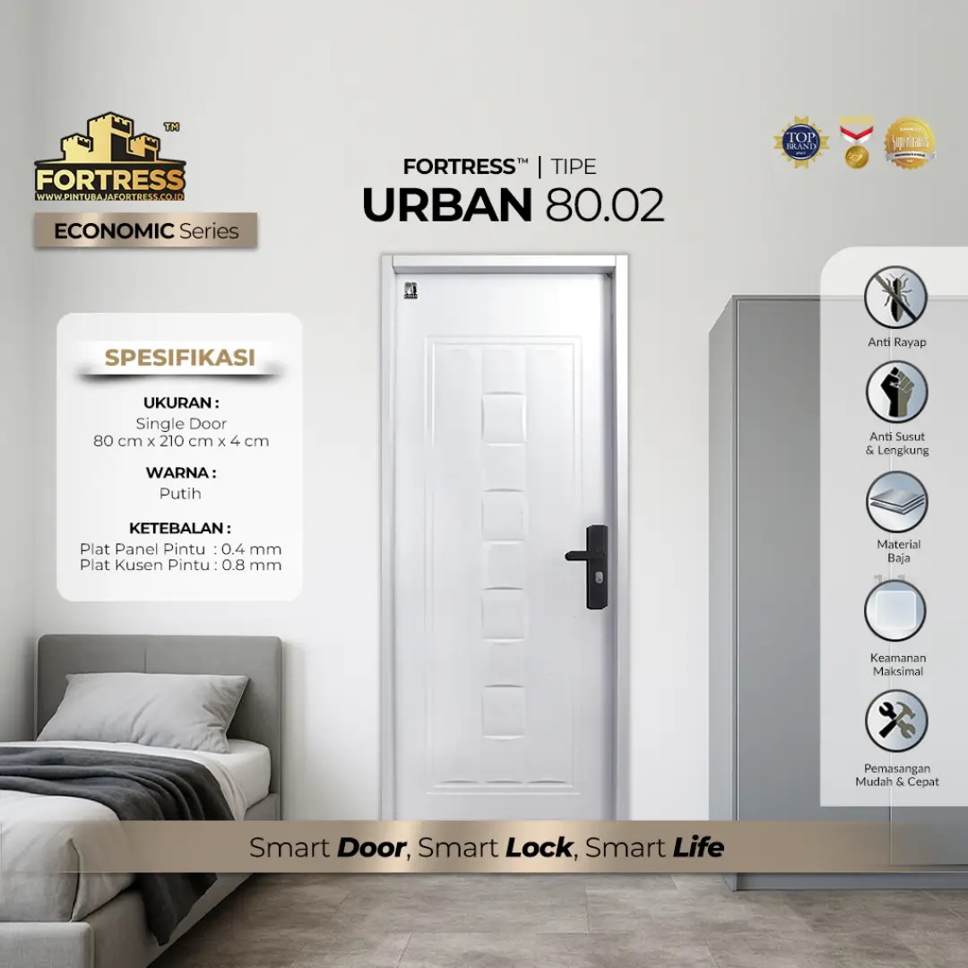 pintu baja fortress tipe urban 80.01 putih pintu baja fortress tipe urban 80.01 putih