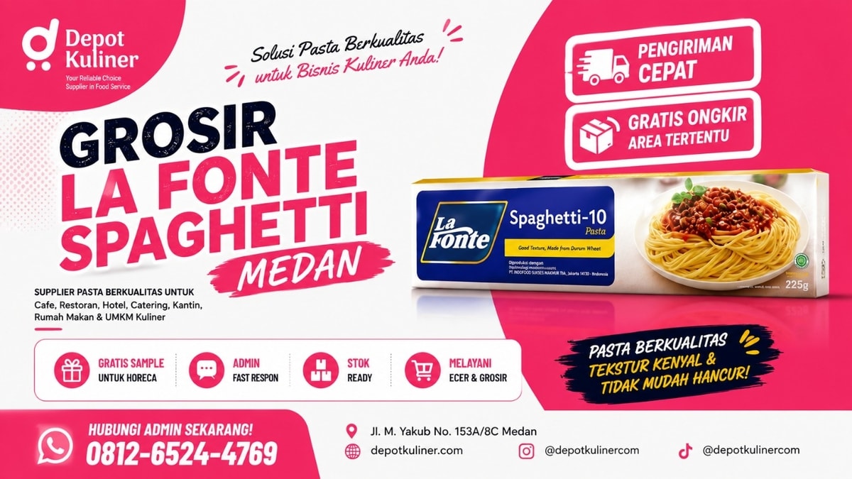 GRATIS ONGKIR, WA: 0812-6524-4769 Grosir La Fonte Spaghetti Medan GRATIS ONGKIR, WA: 0812-6524-4769 Grosir La Fonte Spaghetti Medan