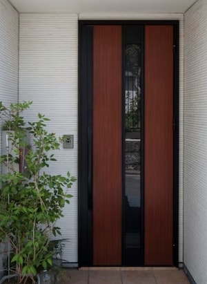 pintu coklat kaca tengah pintu coklat kaca tengah