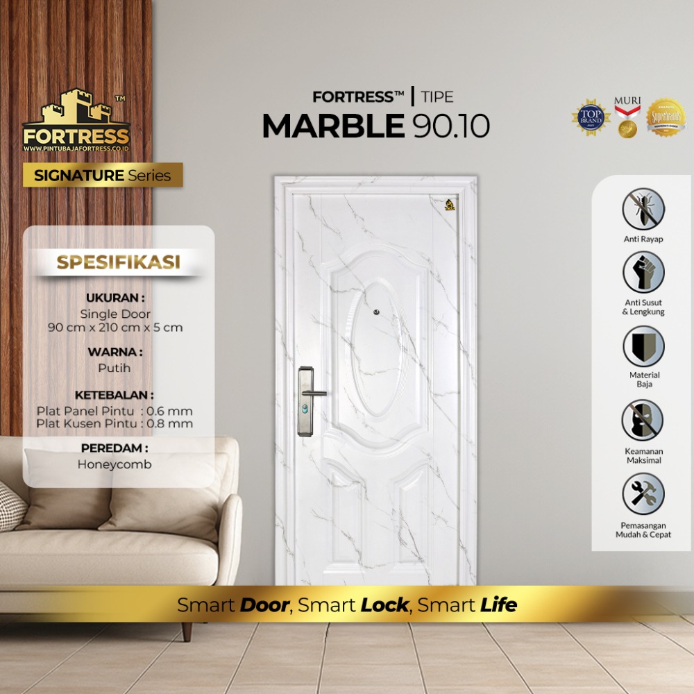 Pintu Baja Fortress Marble 90.10