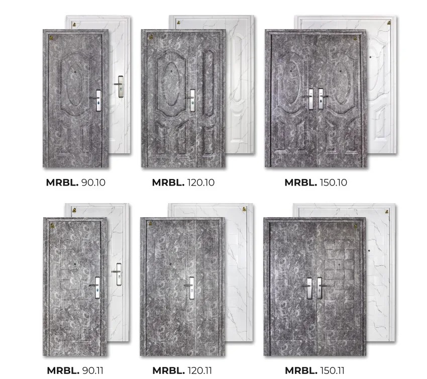 pintu baja fortress motif marmer