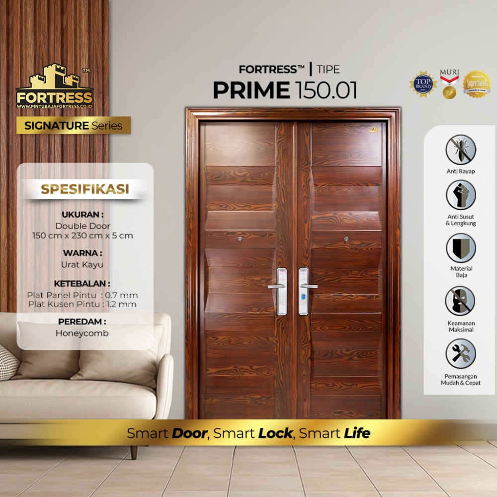 Pintu baja Fortress Tipe PRIME 150.01