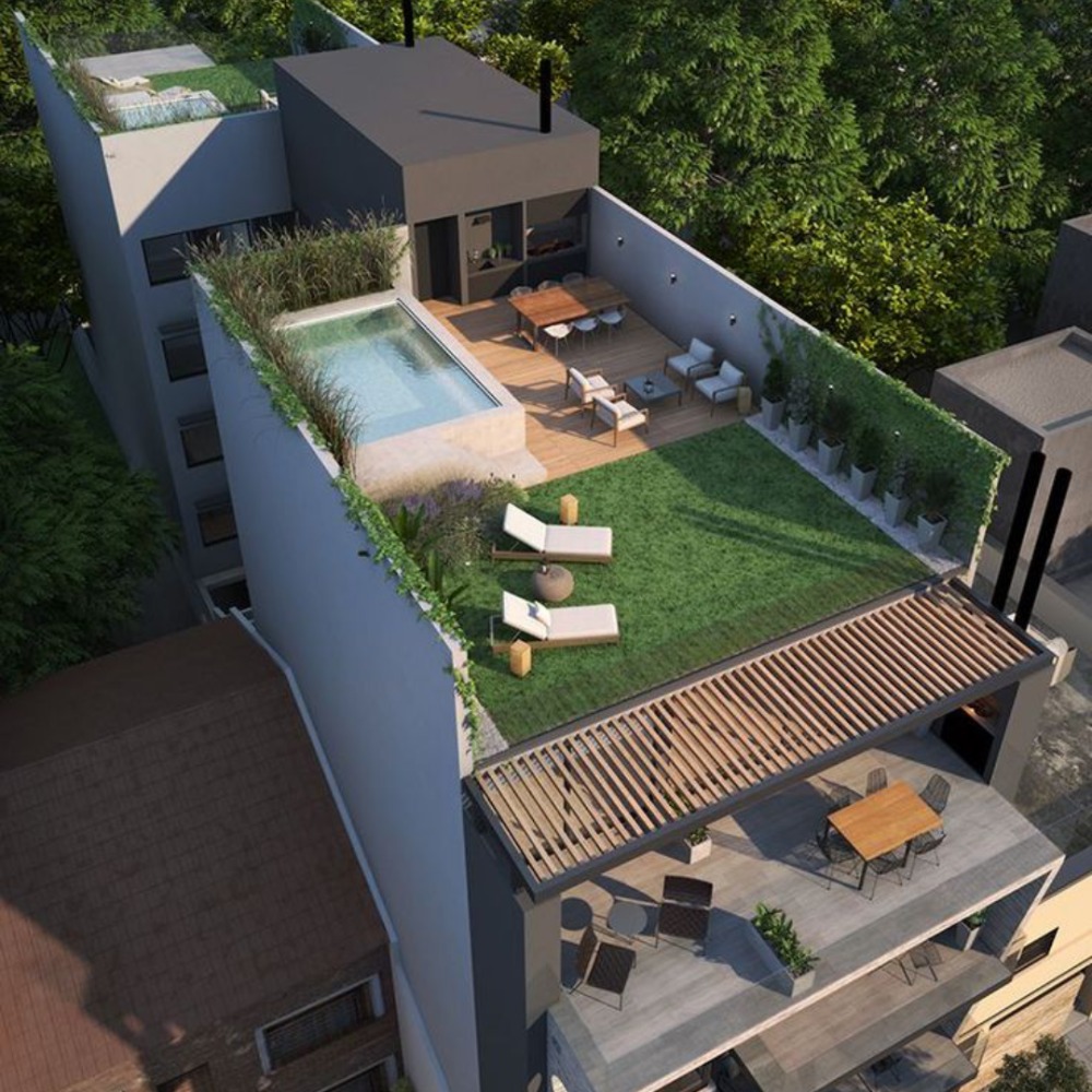 Model Rooftop Mewah dengan Kolam Renang