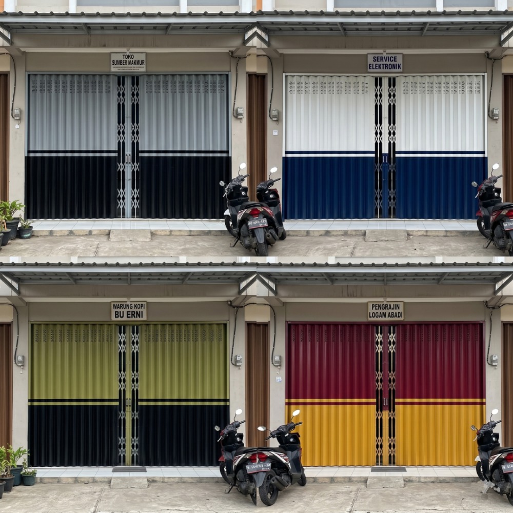 kombinasi warna cat pintu harmonika