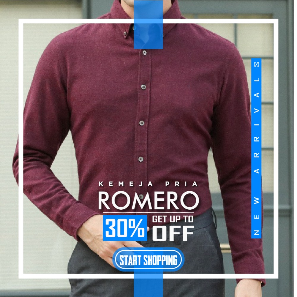 Kini hadir kemeja Romero dengan desain yang menarik mewah dan elegan 
cocok digunakan untuk acara formal maupun non formal.