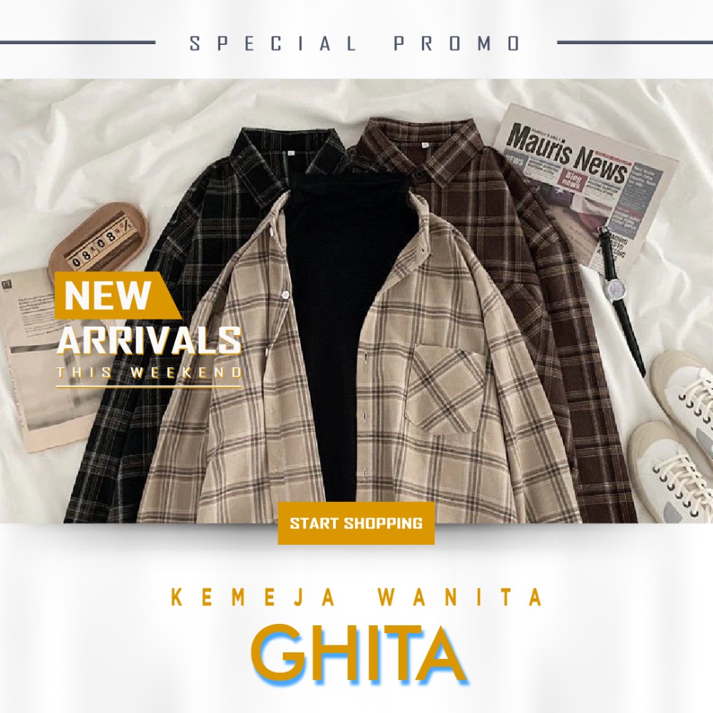 Kemeja dengan desain simple dan stylish nyaman dibawa untuk sehari-hari.