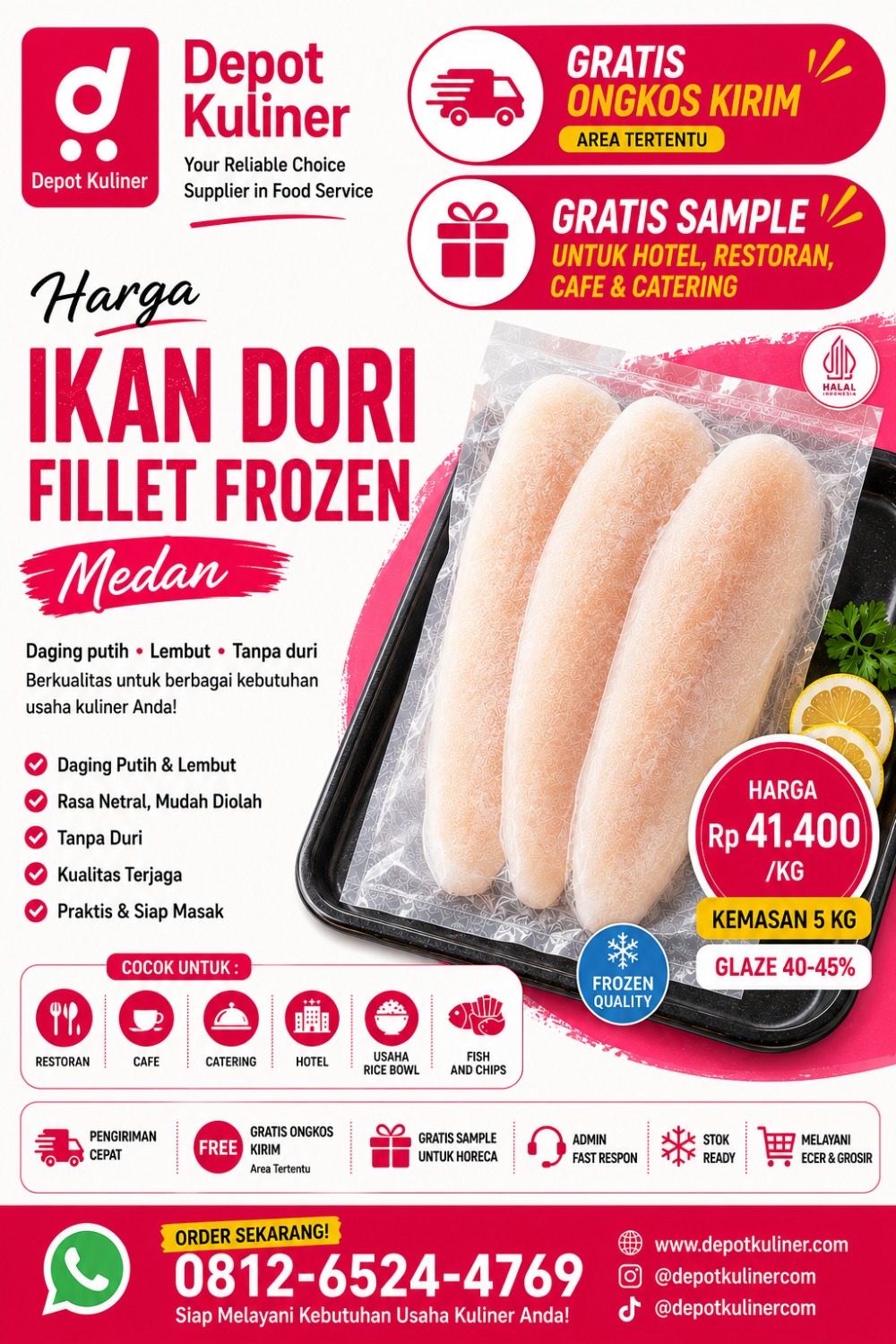 Harga Ikan Dori Fillet Medan