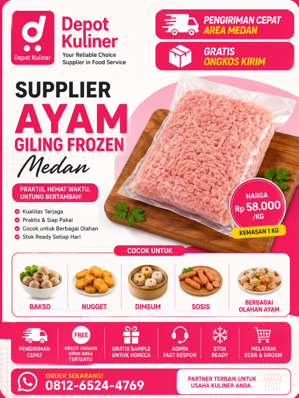 Supplier Ayam Giling Frozen Medan