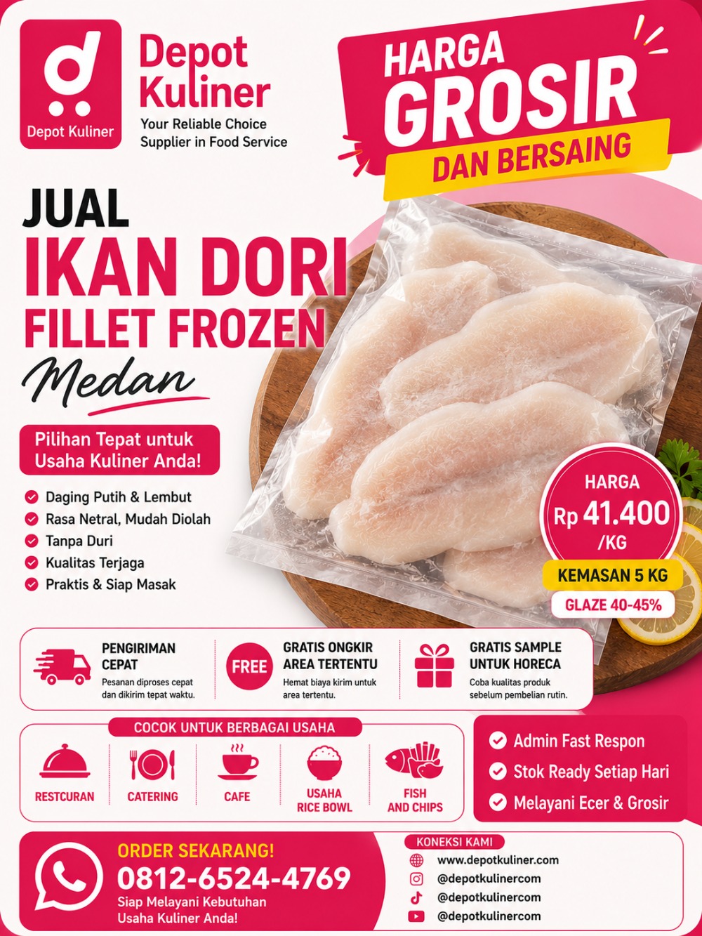 Jual Ikan Dori Fillet Medan