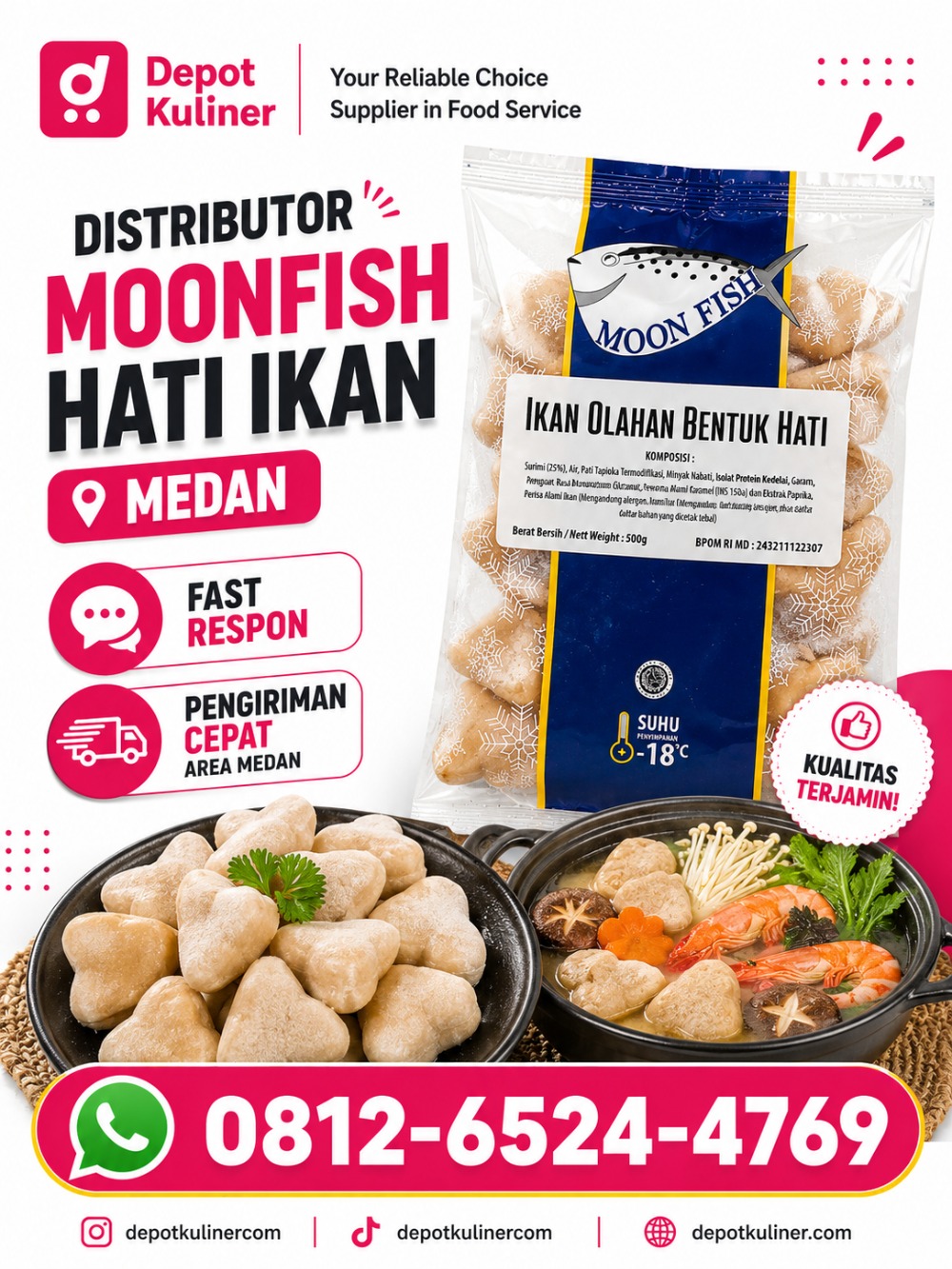 Distributor Moonfish Hati Ikan Medan