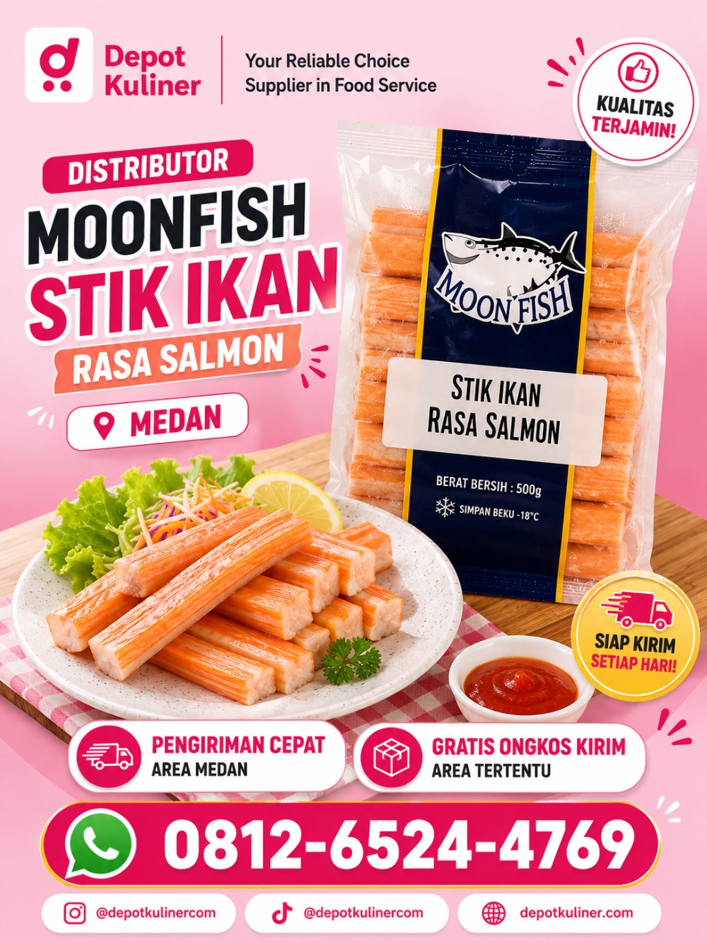 Distributor Moonfish Stik Ikan Rasa Salmon  Medan