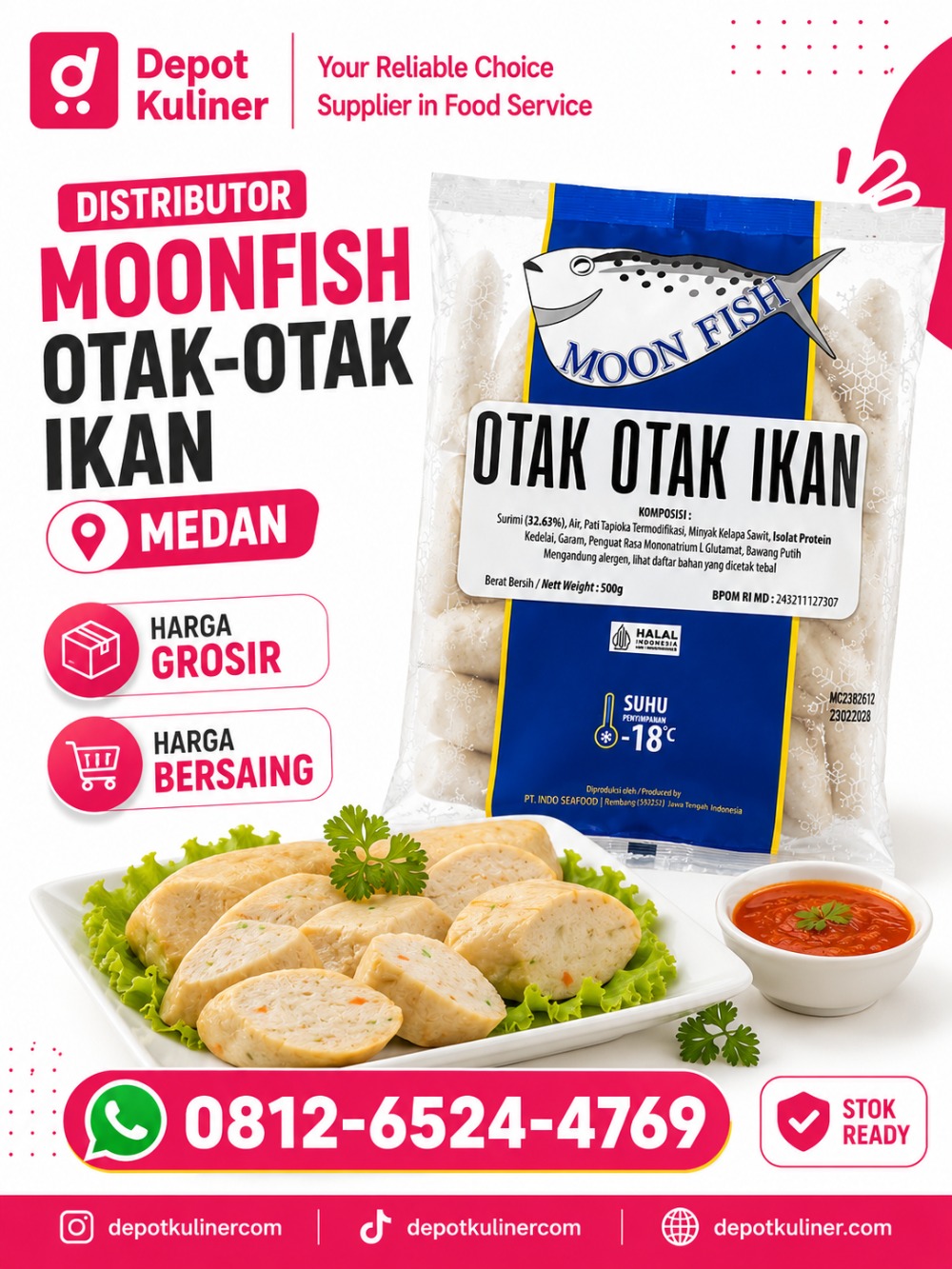 Distributor Moonfish Otak-Otak Ikan Medan