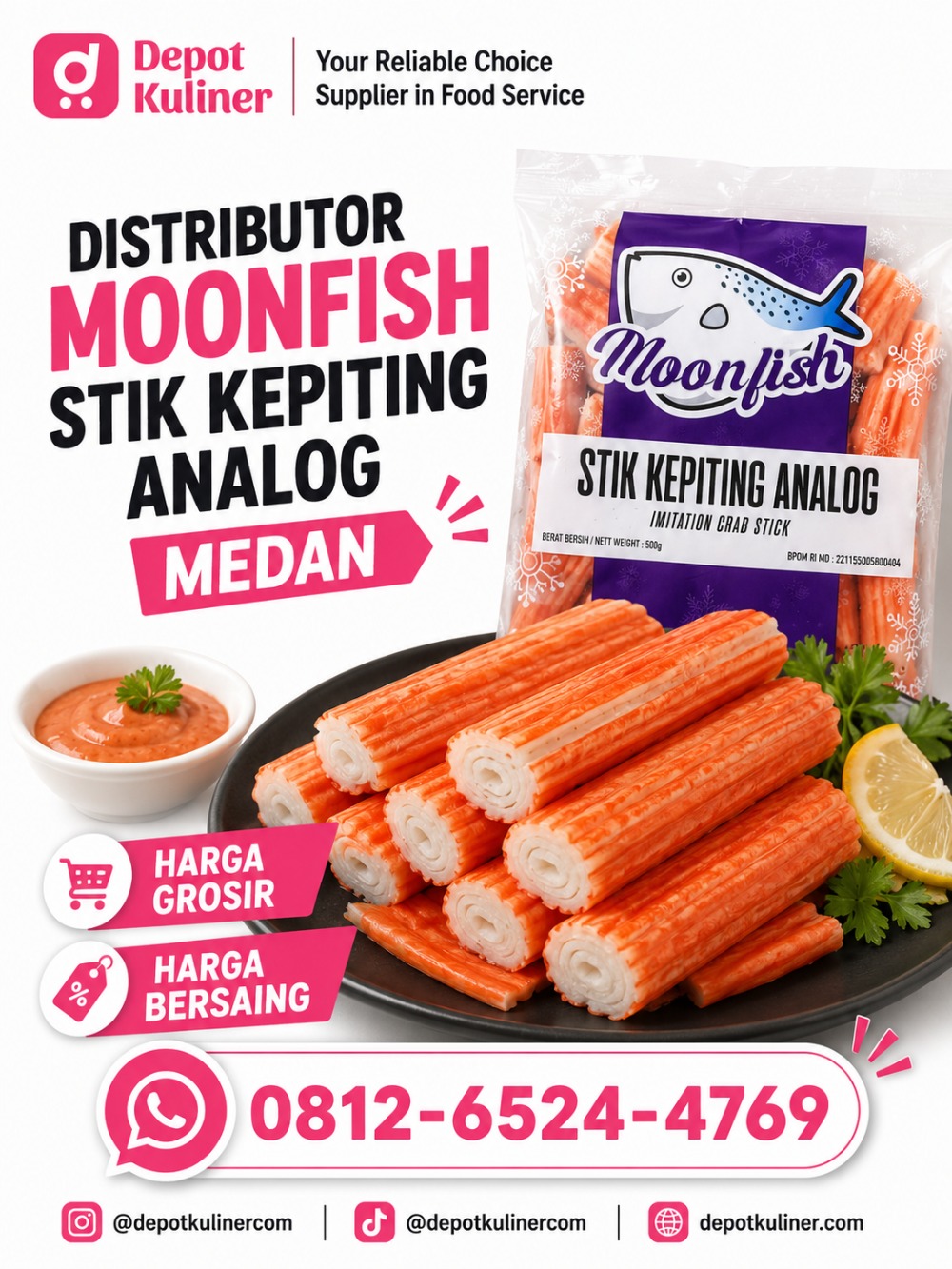 Distributor Moonfish Stik Kepiting Analog Medan